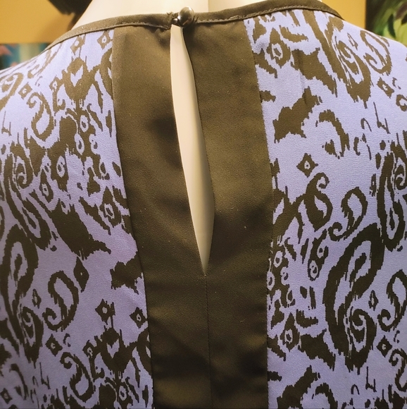 AB STUDIO | โจ๐ Lavender & Black Long Sleeve Blouse | EUC โจ size M - Picture 3 of 10